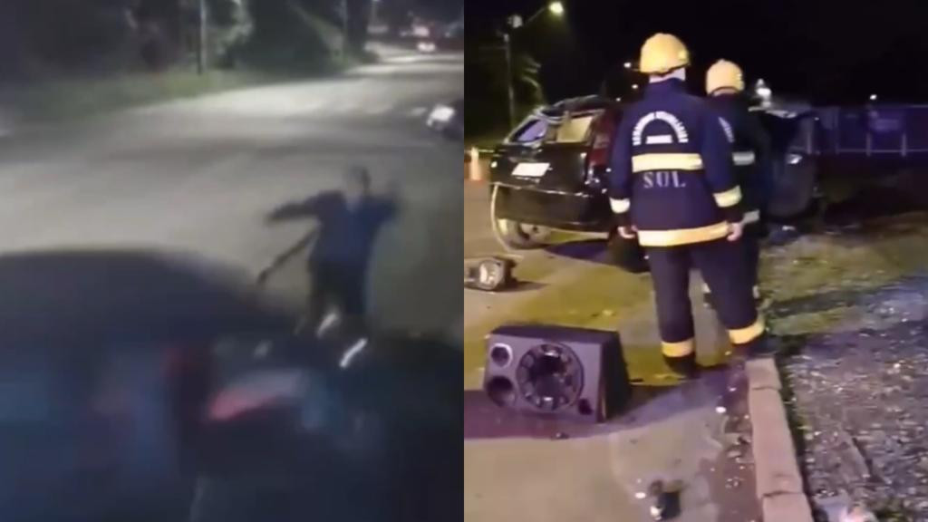 Motorista bêbado invade calçada e atropela pedestre
