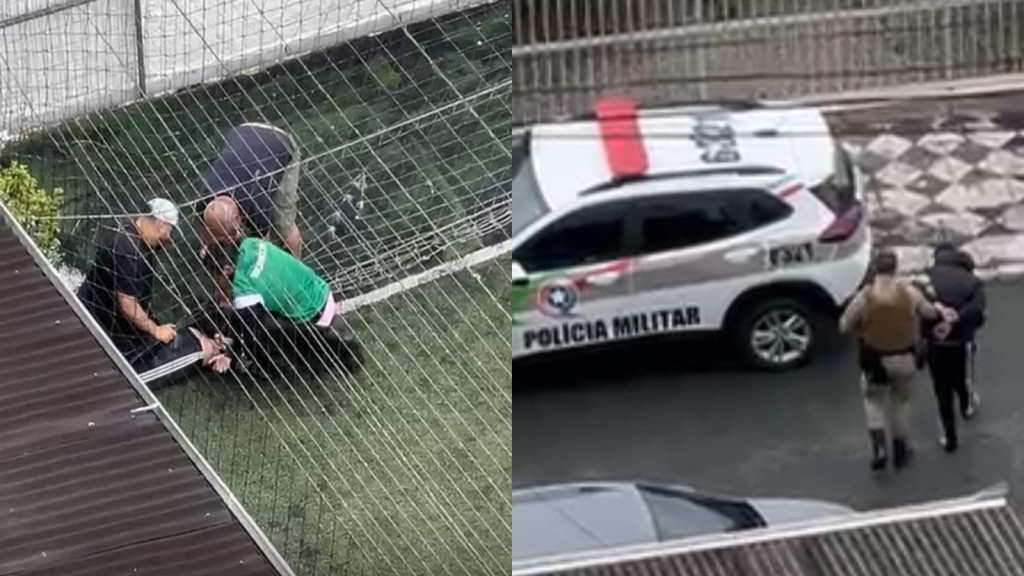 Após onda de furtos ladrão é amarrado por moradores em Itajaí