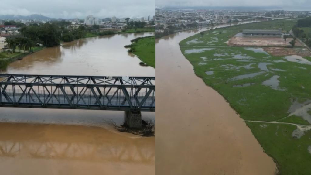 URGENTE: Rio Tijucas está mais de 4 metros acima do nível normal e acende alerta