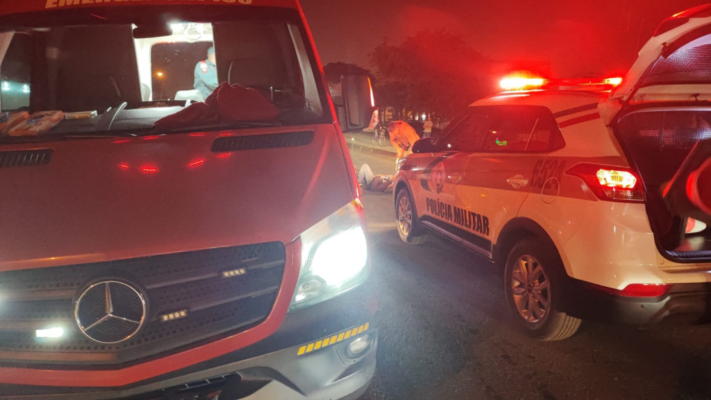 Colisão entre carro e moto deixa feridos na SC-410 em Canelinha