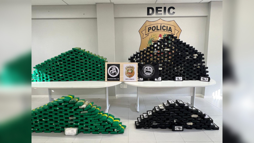 Polícia Civil intercepta quase R$ 20 milhões em cocaína em Santo Amaro da Imperatriz