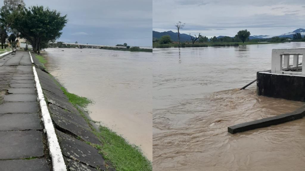 Rio Tijucas apresenta diminuição em seu nível após chuvas intensas