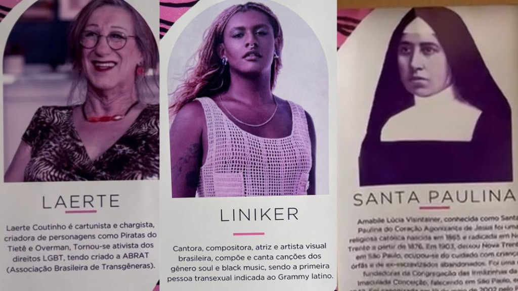 Escola coloca Madre Paulina ao lado de trans para homenagear “mulheres que inspiram”