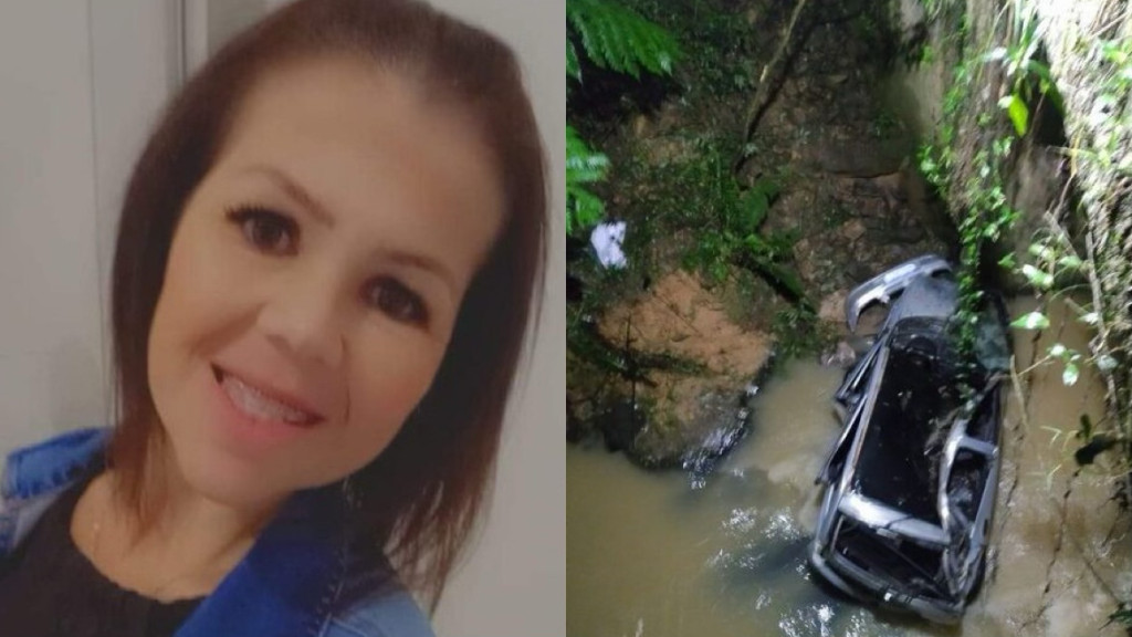 Funcionária de hospital morre após carro cair de ponte em SC