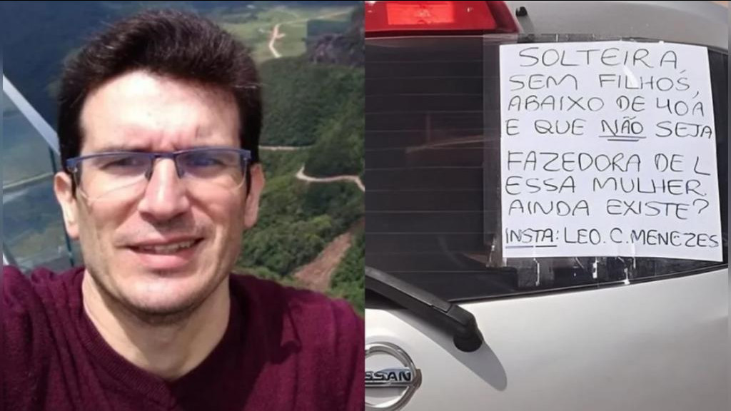 Gaúcho coloca aviso em seu carro para atrair a "catarinense dos sonhos"