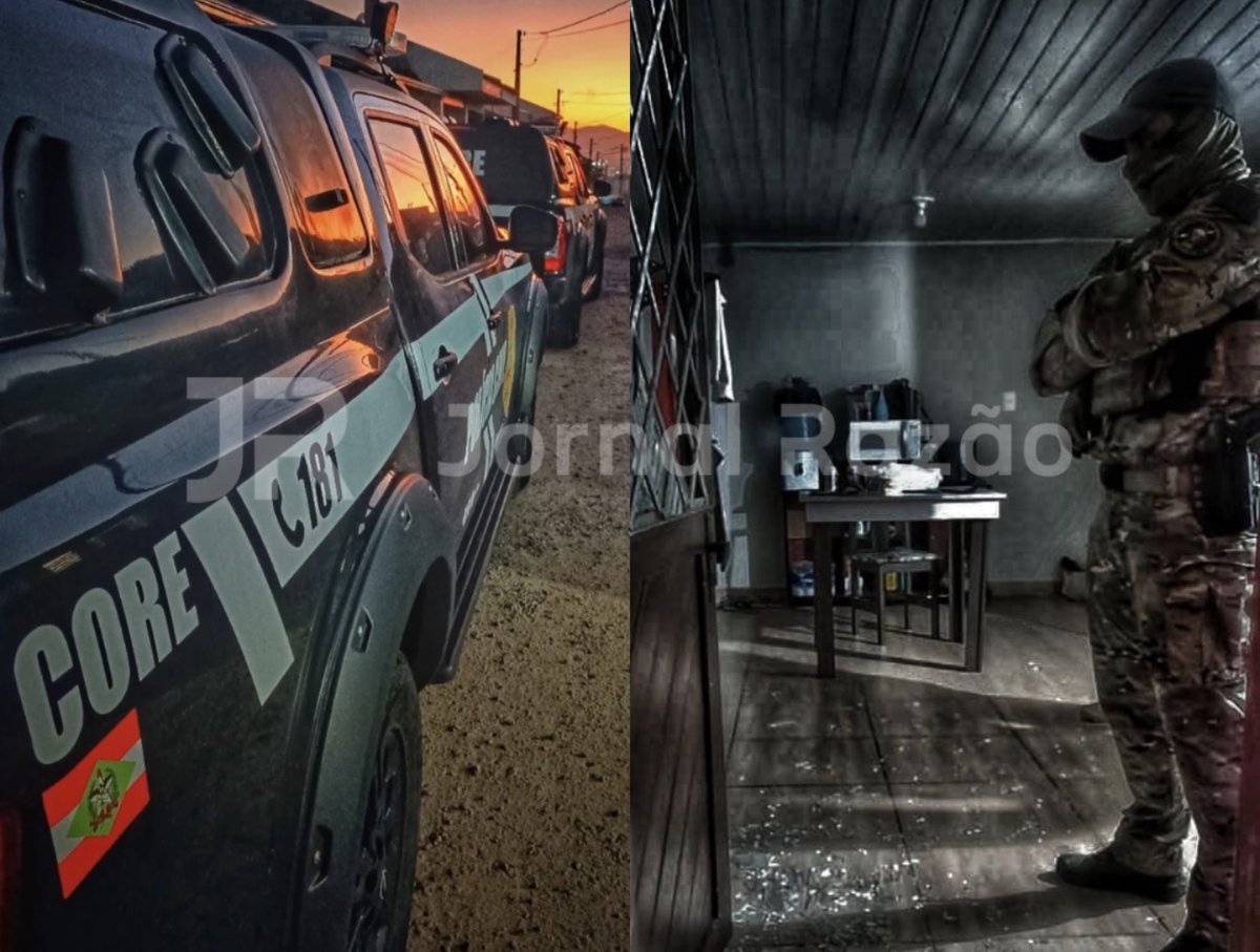 Operação da CORE da Polícia Civil em Blumenau