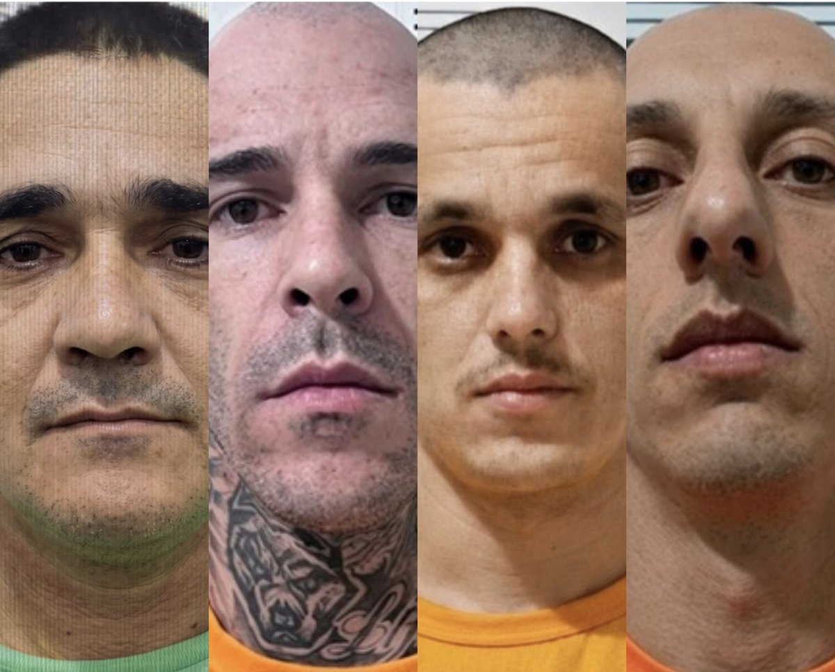 Os quatro fugitivos do sistema prisional de Santa Catarina