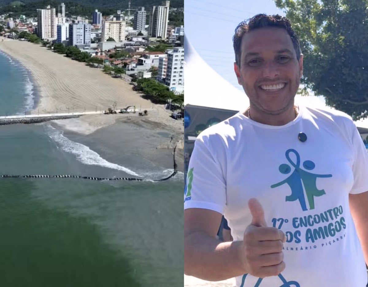 Obras na Orla Norte de Balneário Piçarras, alvo da investigação do MPSC