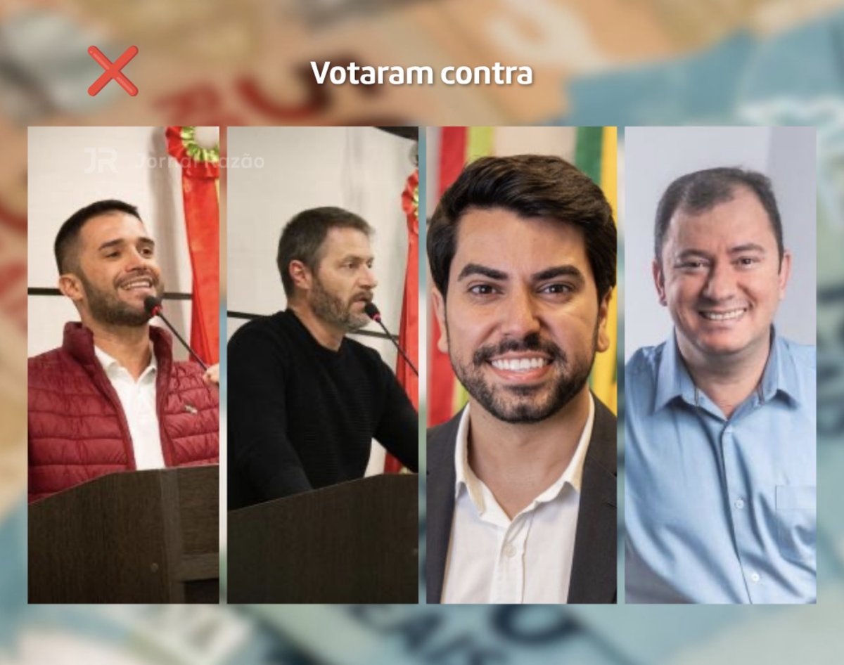 Vereadores de São José que votaram contra o reajuste do vale-alimentação