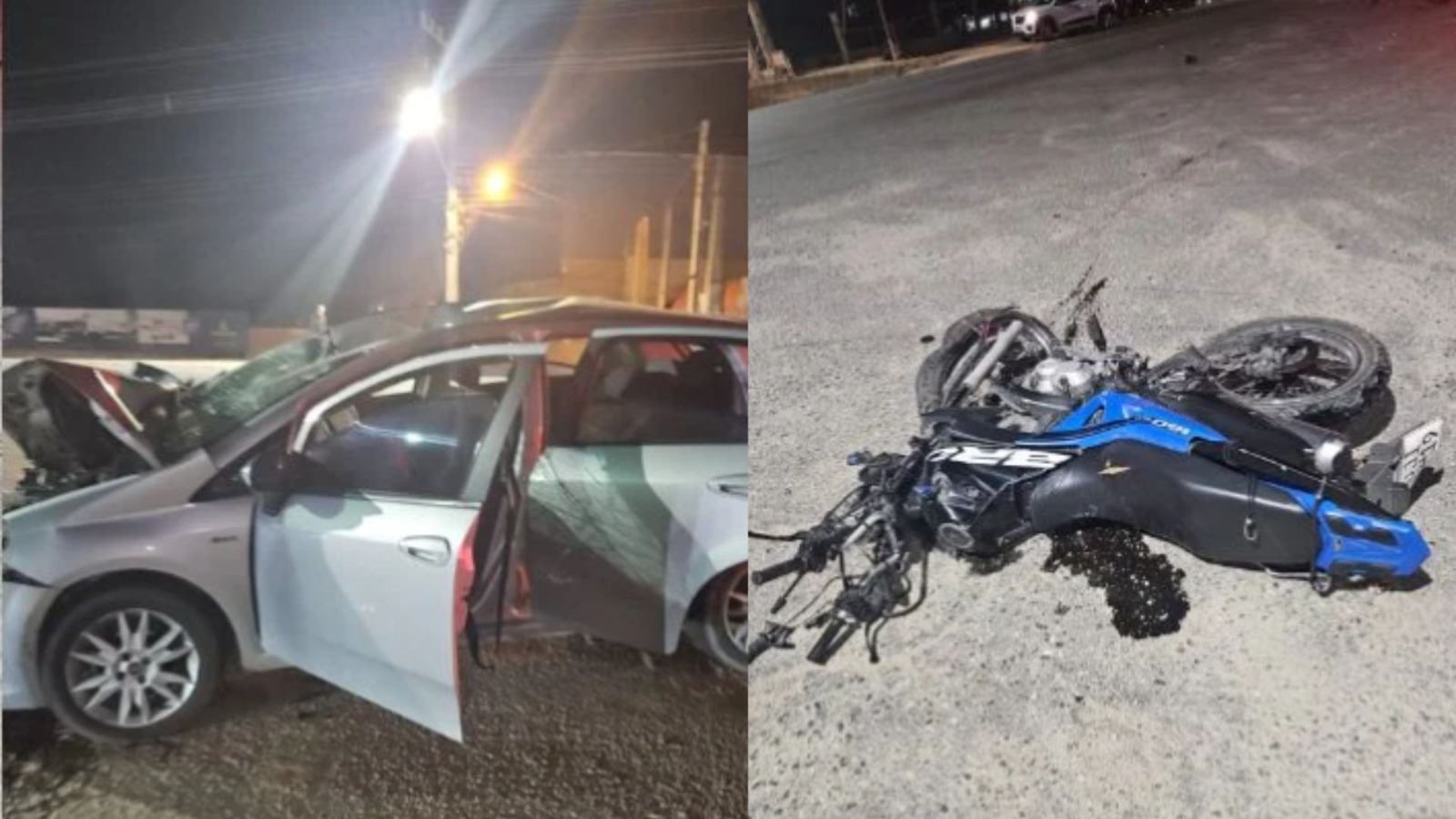 Motociclista morreu em colisão frontal com um Fiat Punto na SC-410, em Tijucas
