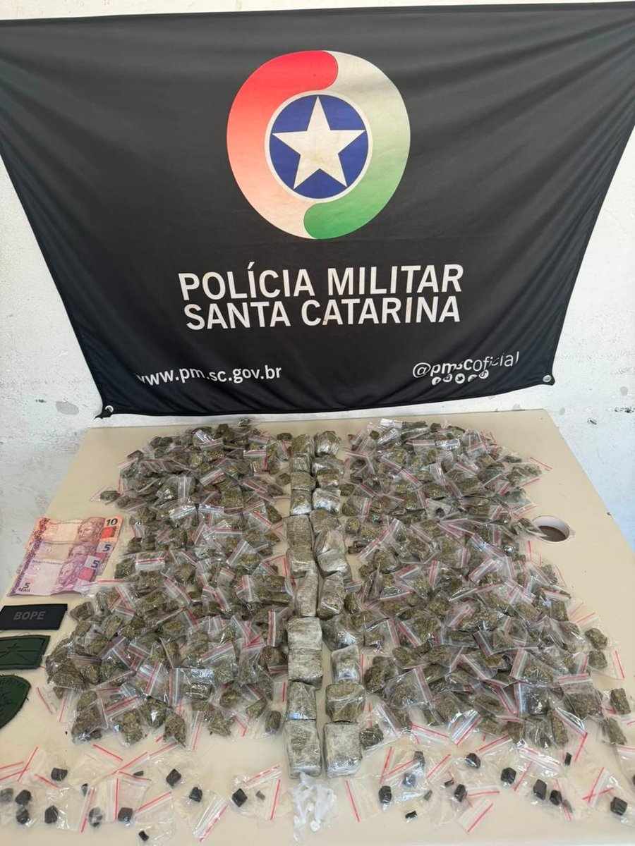 Adolescente de 15 anos flagrado traficando pela 6ª vez em Palhoça