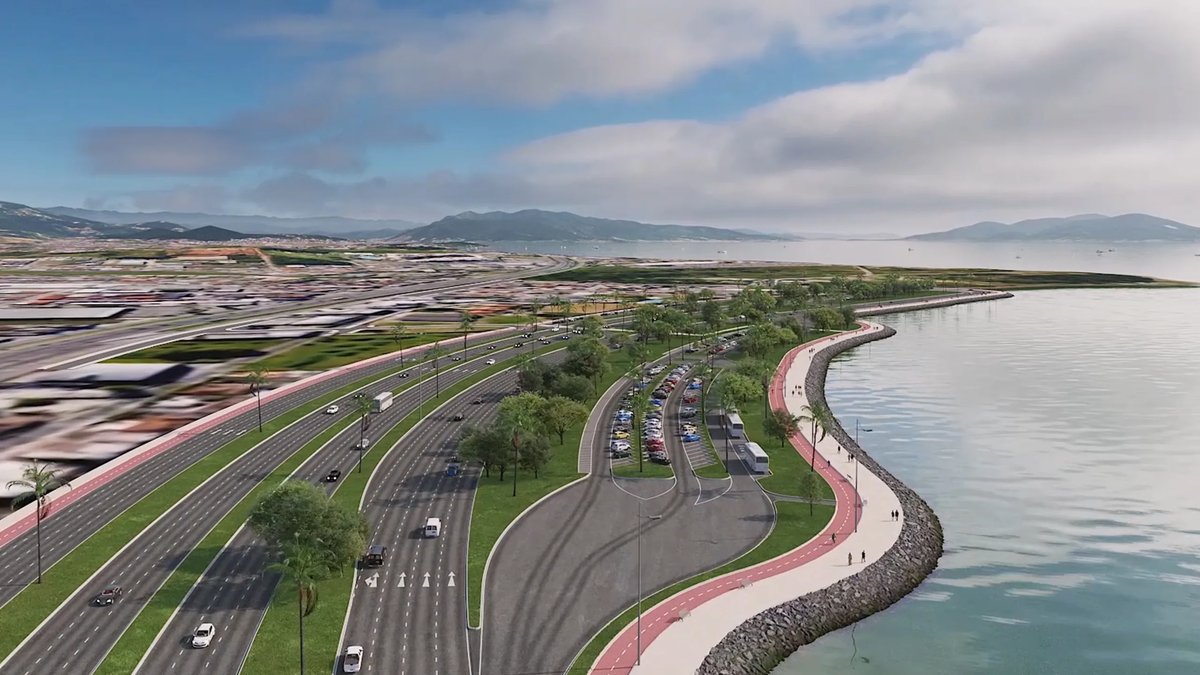 Projeto da Avenida Beira-Mar de Barreiros em São José