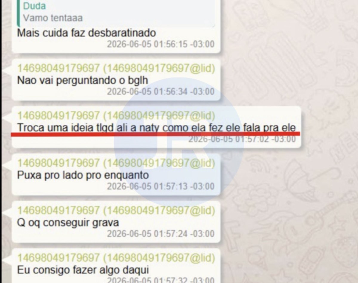 Orientações trocadas pelo grupo sobre como manter a vítima sem desconfiança