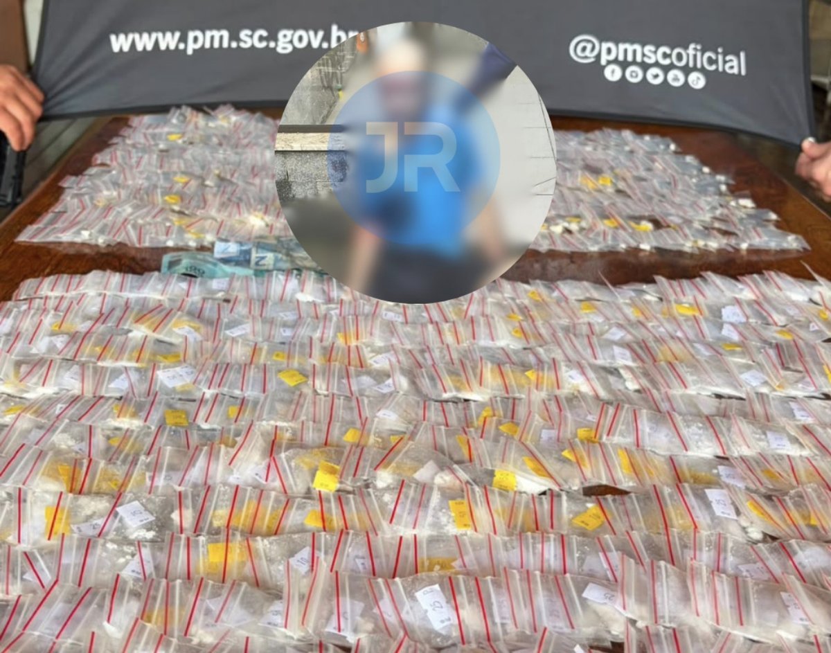 Droga apreendida pela ROCAM no Morro da Caixa, em Florianópolis