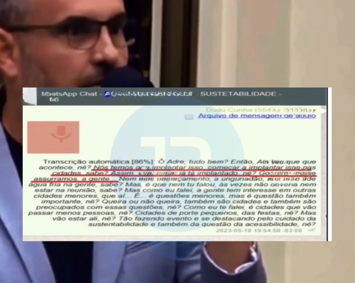 Em conversa com o sócio informal Eder, Dudu fala em incluir a cláusula de sustentabilidade no termo de referência e 