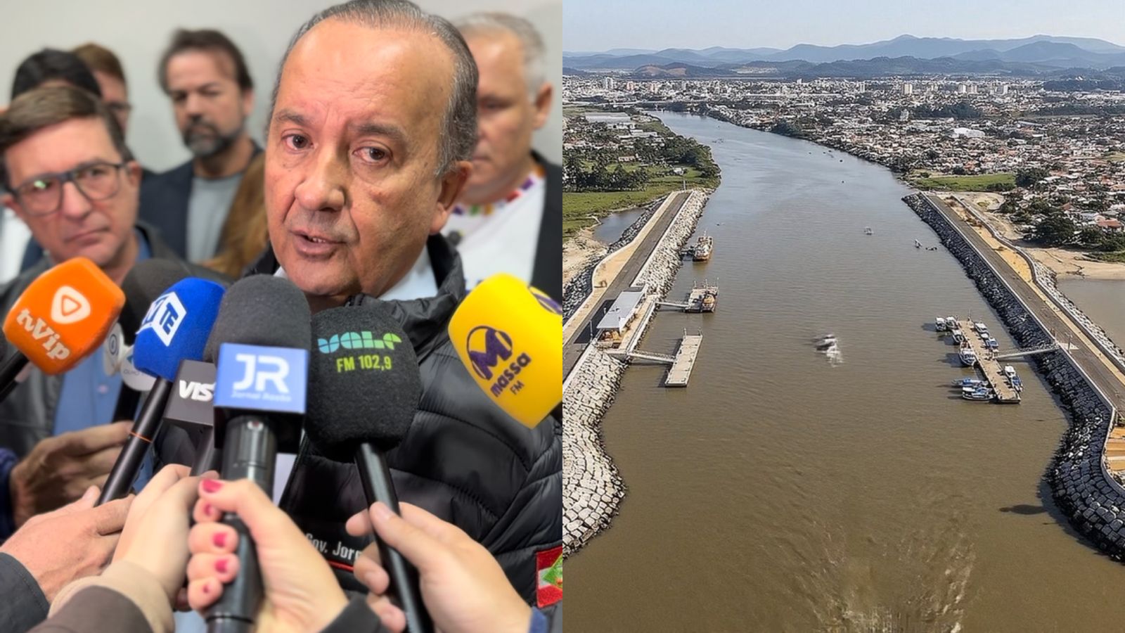 Governador garantiu R$ 10 milhões para Tijucas iniciar a construção dos molhes