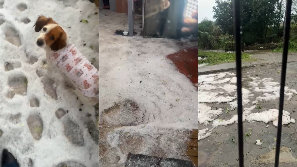 Forte chuva de granizo surpreendeu moradores de Blumenau