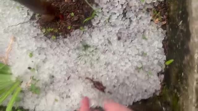 Granizo registrado por moradores de Indaial