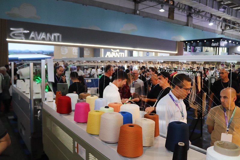 Movimentacao de visitantes na Febratex, em Blumenau