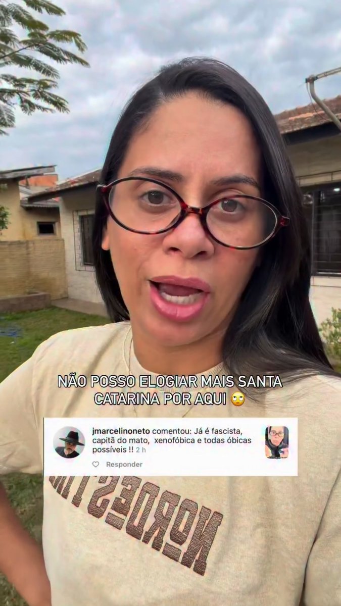 Mulher nordestina responde a comentario xenofobico em video gravado em Itajai, Santa Catarina