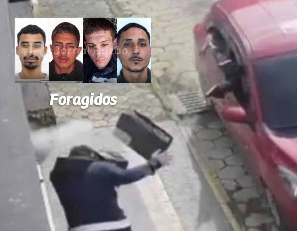 Fotos dos quatro suspeitos foragidos da Operação Alba Rubra, em Itapema