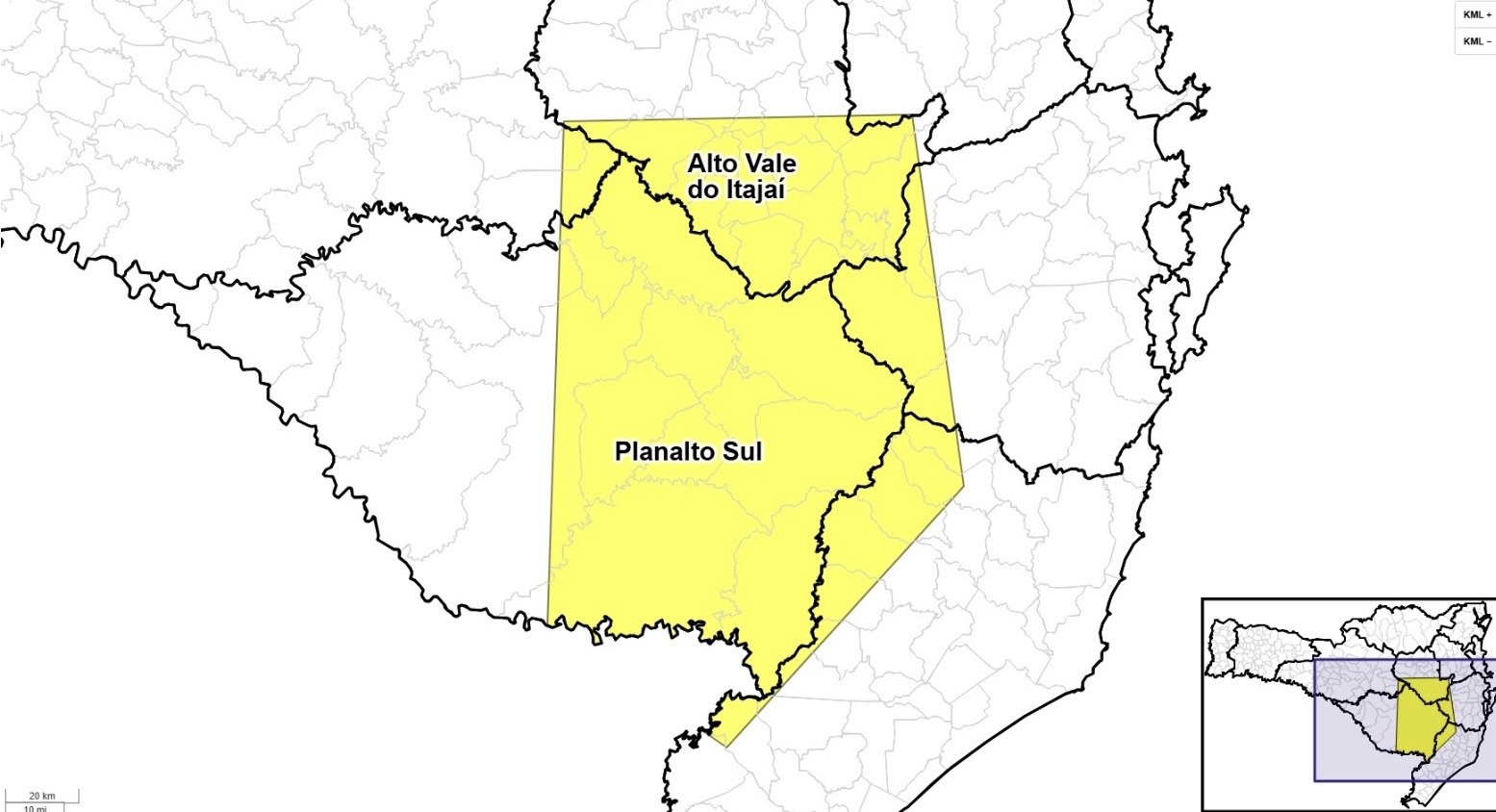 Planalto Sul e Alto Vale do Itajaí têm aviso de temporais com raios neste domingo