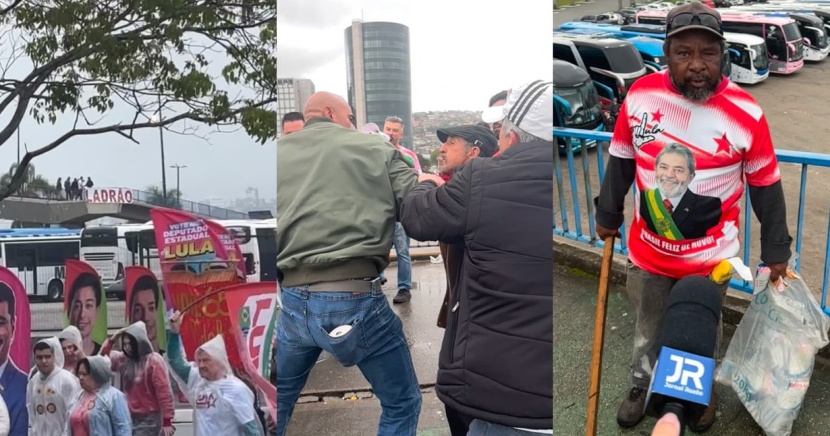 Bandeira de “ladrão” contra Lula em passarela termina em confusão com militantes do PT em Florianópolis