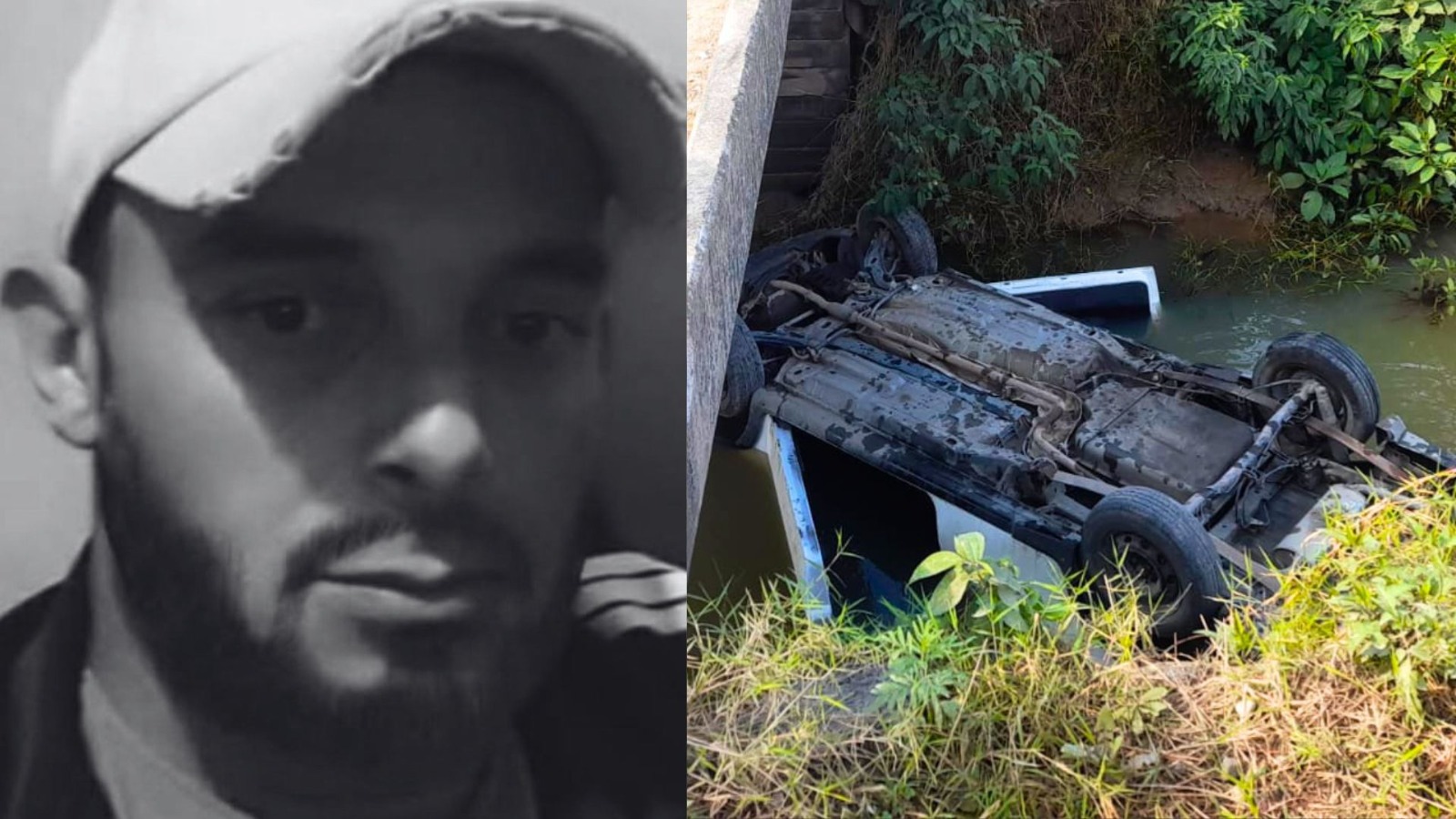 Identificado motorista, do Alto Vale, que morreu preso ao cinto após carro capotar e cair em rio