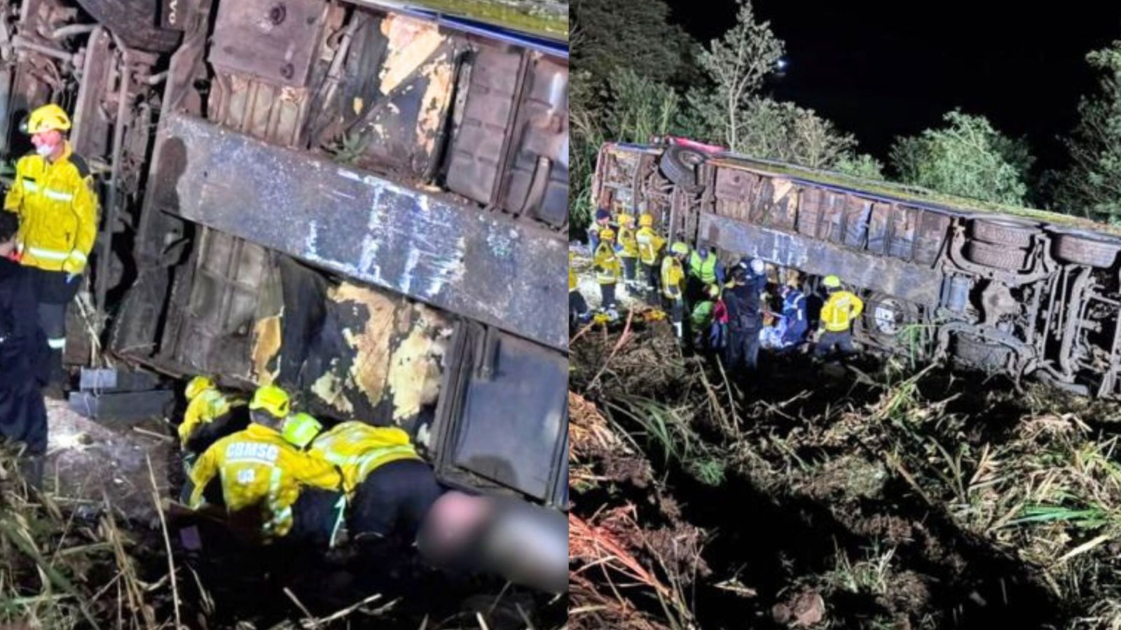 Polícia confirma falha humana após ônibus cair em ribanceira e matar criança de 8 anos e mais 3 paraguaias em SC