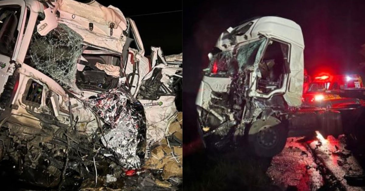 Colisão frontal entre caminhões mata jovem de 23 anos e deixa outro em estado grave em SC