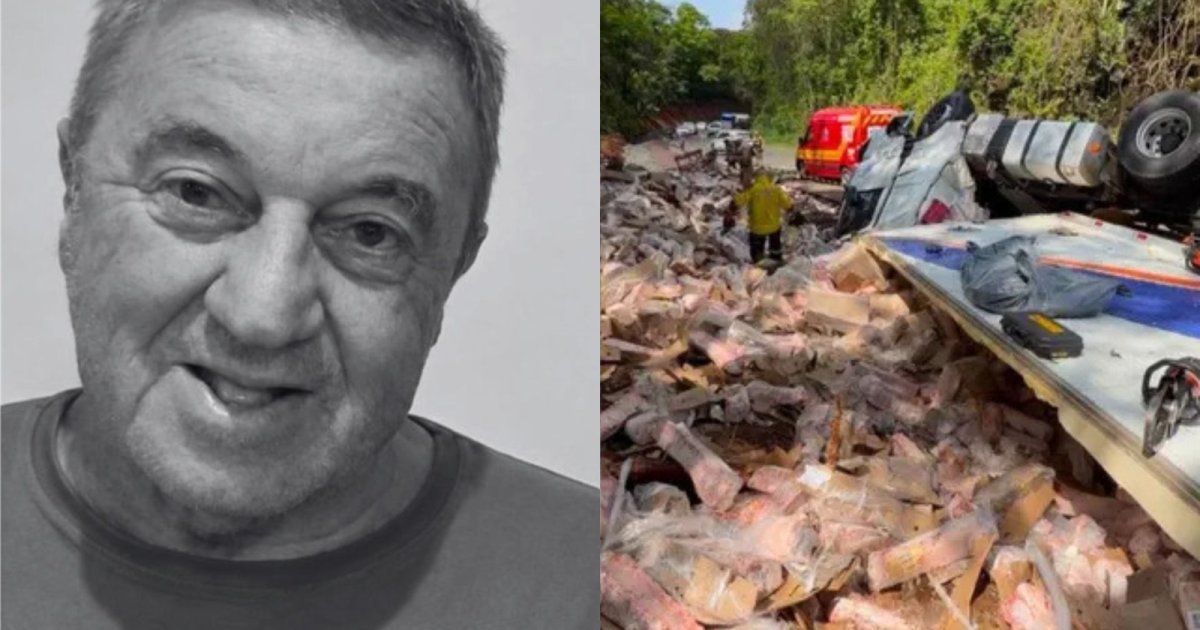 Família vinha logo atrás e vê caminhoneiro de 70 anos morrer na SC-283: “Cuide de nós aí de cima”