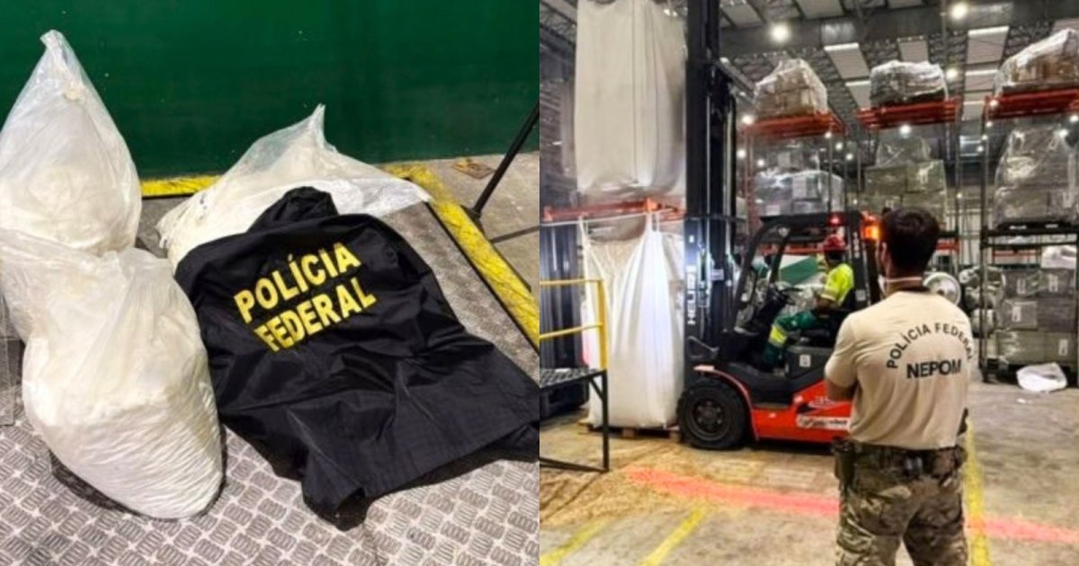 Polícia Federal “azeda” plano do tráfico e barra envio de mais de 40 kg de cocaína à Itália em Porto de SC