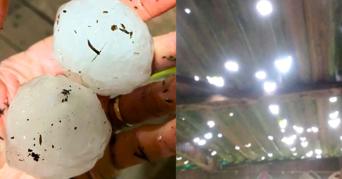 Granizo do tamanho de “ovos” e vendaval destroem telhados e deixam caos em SC; 3 cidades decretam emergência