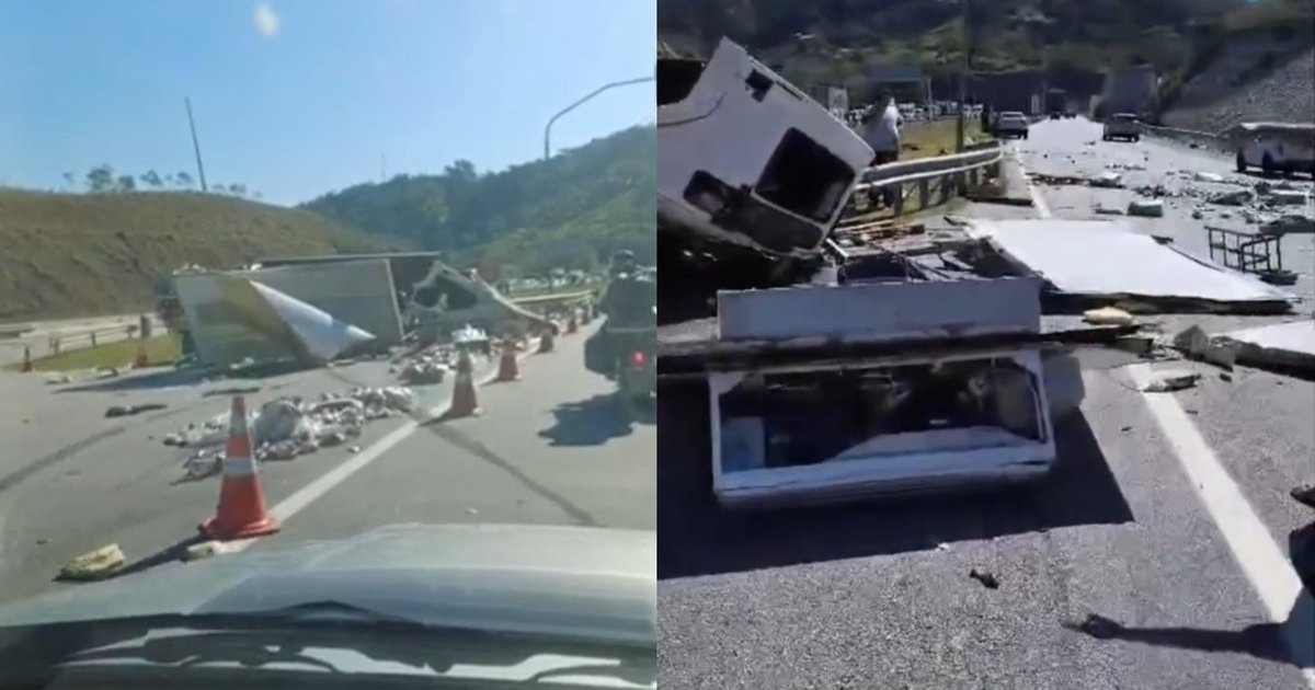 Acidente com caminhões mata uma pessoa e para a BR-101 sem previsão de liberação na Grande Florianópolis