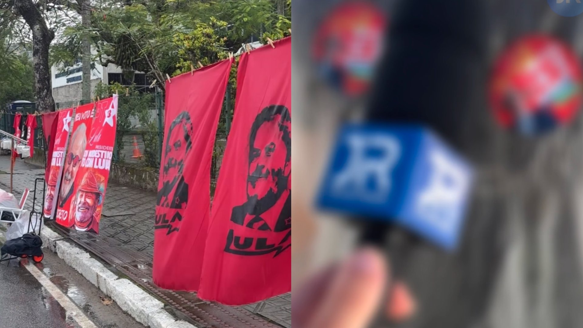 “Pessoal tá um pouco sem dinheiro”, diz ambulante que esperava faturar alto no ato de Lula em Florianópolis