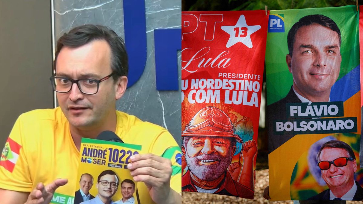 “Quem não pede voto pro Flávio, tá fazendo campanha pro Lula”, diz André Moser sobre “isentões” em SC
