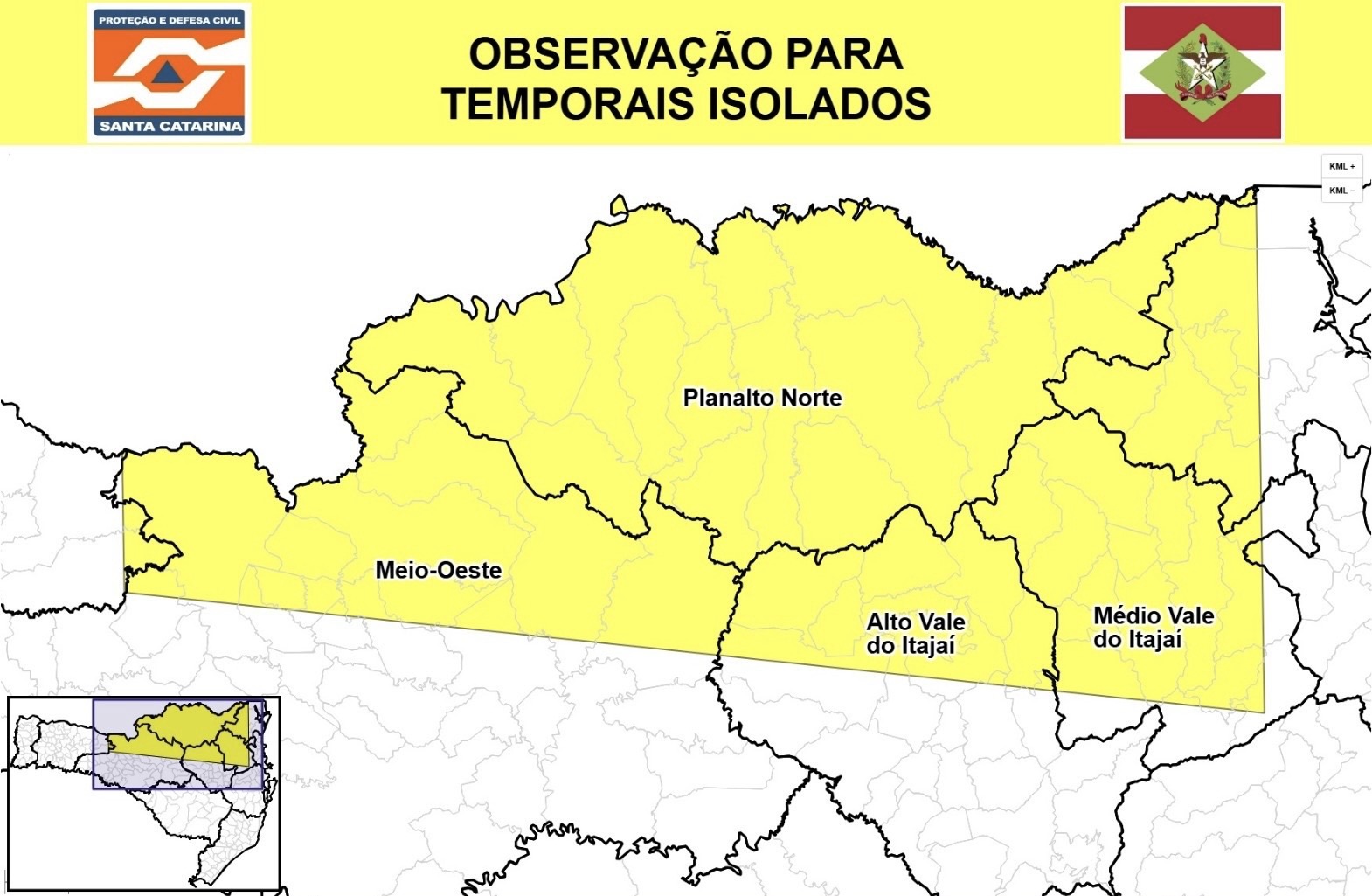 Santa Catarina tem sábado de temporais e queda nas temperaturas; frio se aproxima de 0°C - Foto