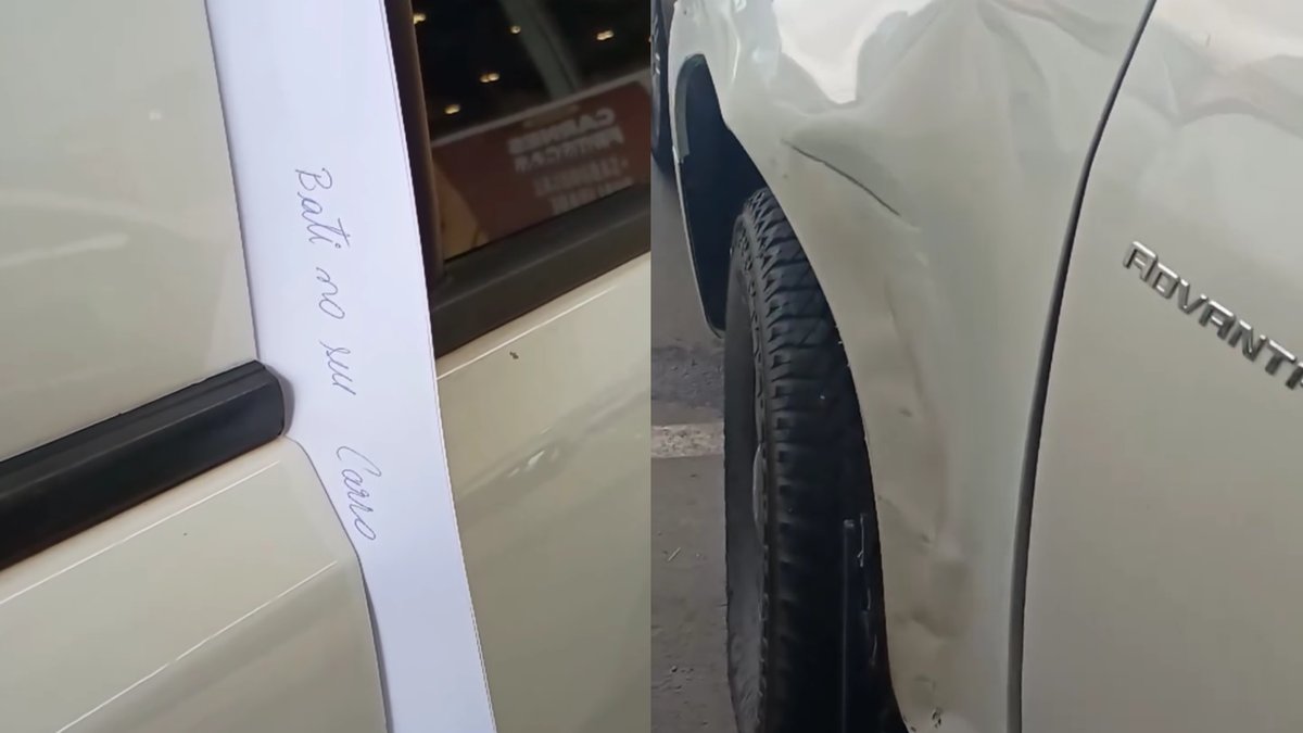 Bilhete após batida em estacionamento de Tijucas repercute nas redes