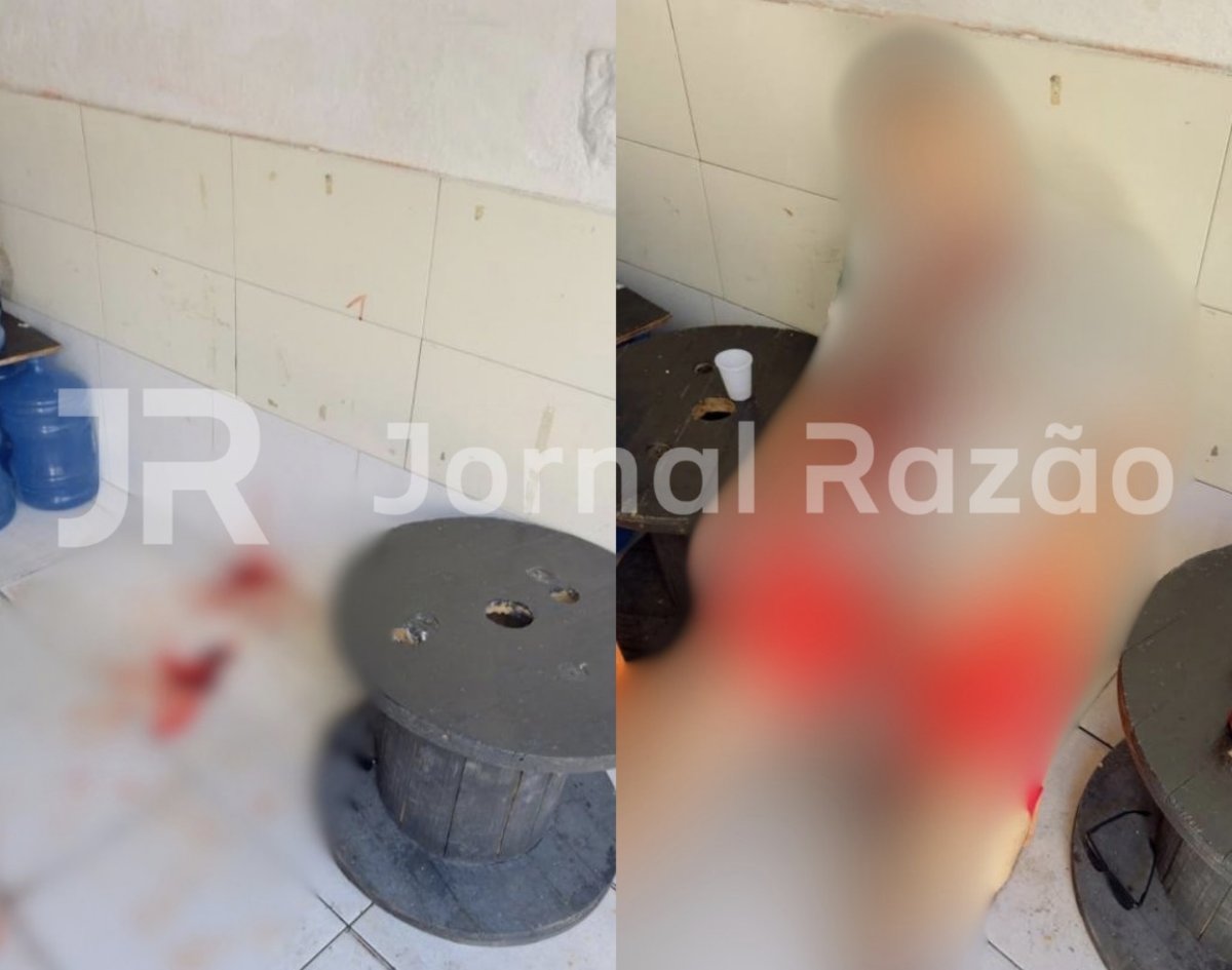 Cena do crime no interior do Armazém do Pará, no bairro Agronômica, em Florianópolis