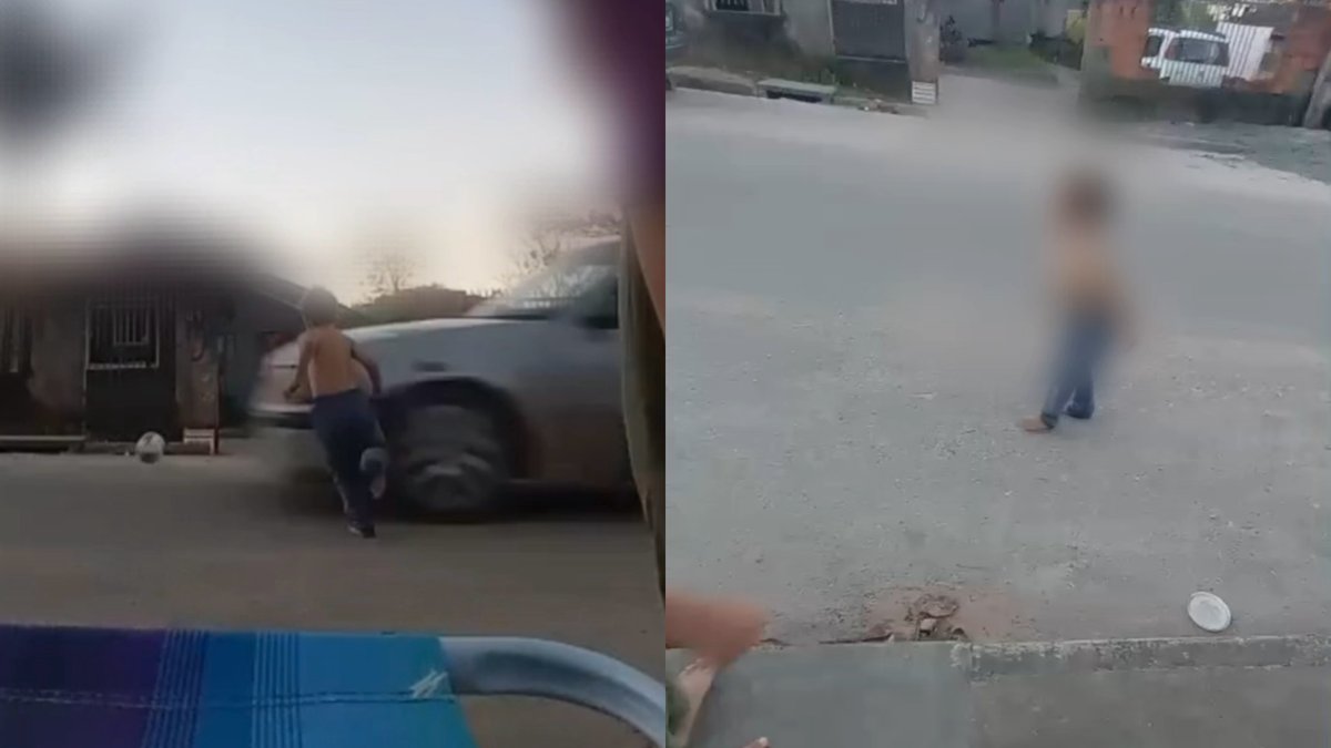 Imagens fortes: criança de 3 anos corre atrás da bola e é atropelada em SC; VEJA VÍDEO