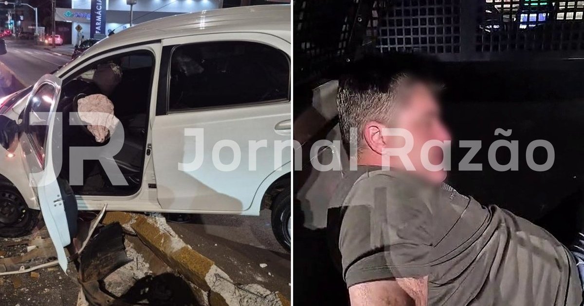 “Eu bebi”: motorista suspeito de atropelar pedestre deixa carro pendurado em mureta em Chapecó