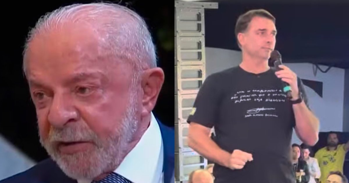Em SC, Flávio Bolsonaro diz que Lula não tem “condições psiquiátricas” e é “perigo para o Brasil”