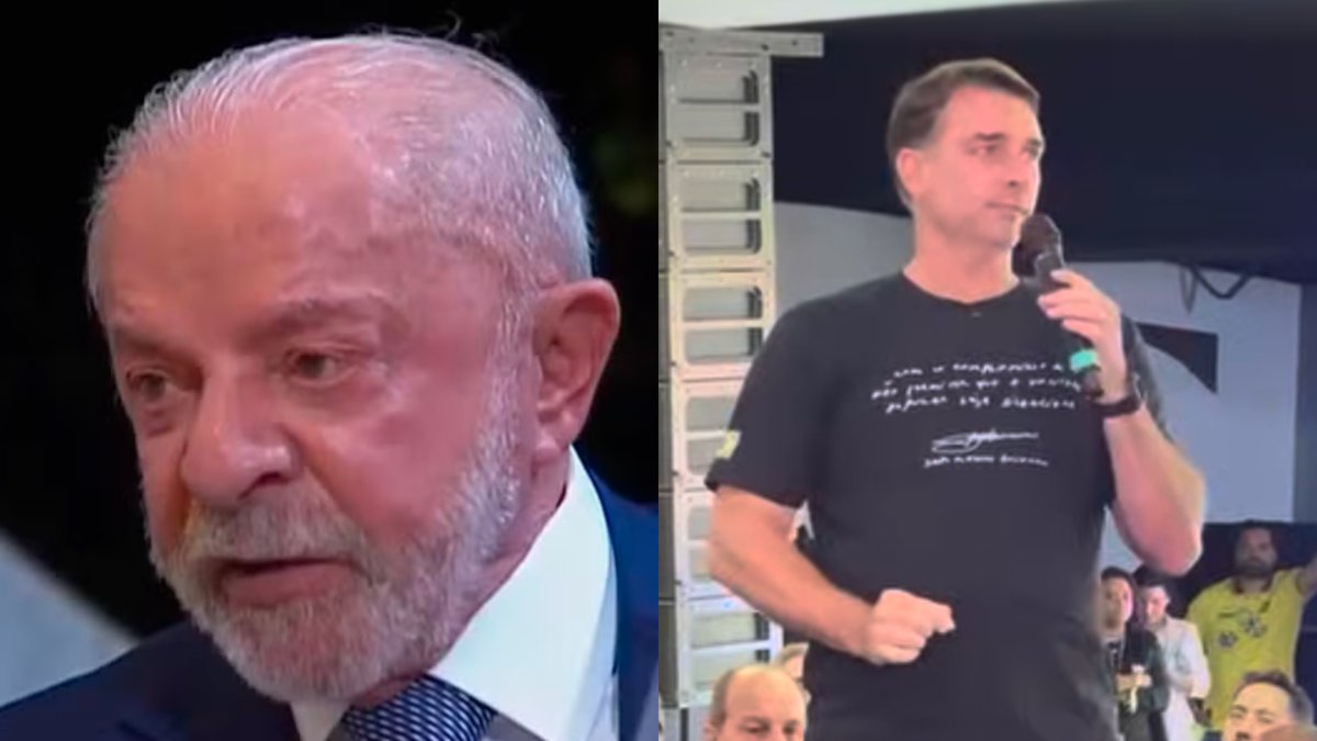 Em SC, Flávio Bolsonaro diz que Lula não tem “condições psiquiátricas” e é “perigo para o Brasil”