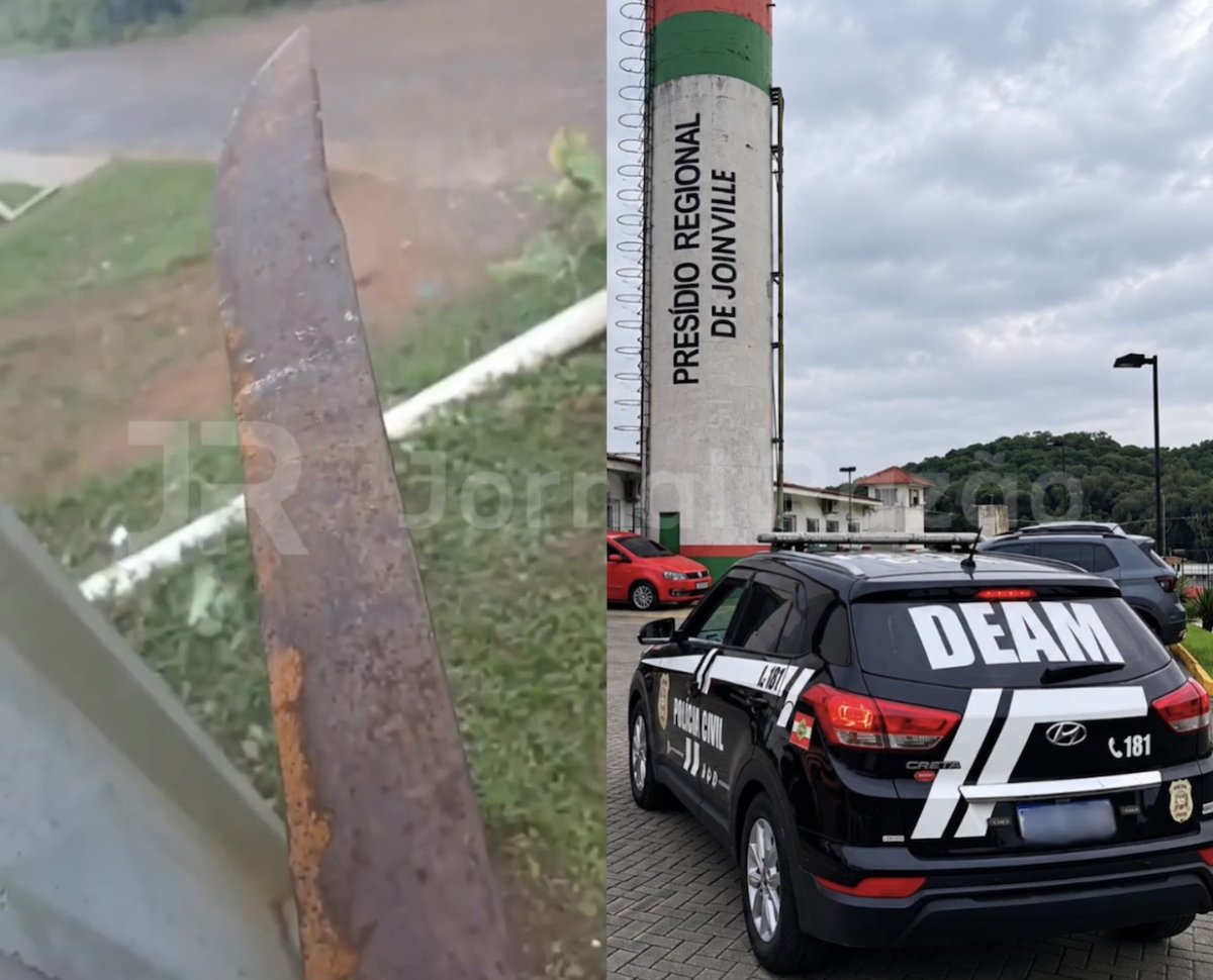 Homem grava vídeo com facão, ameaça a ex e promete aguardá-la na porta do trabalho em Joinville