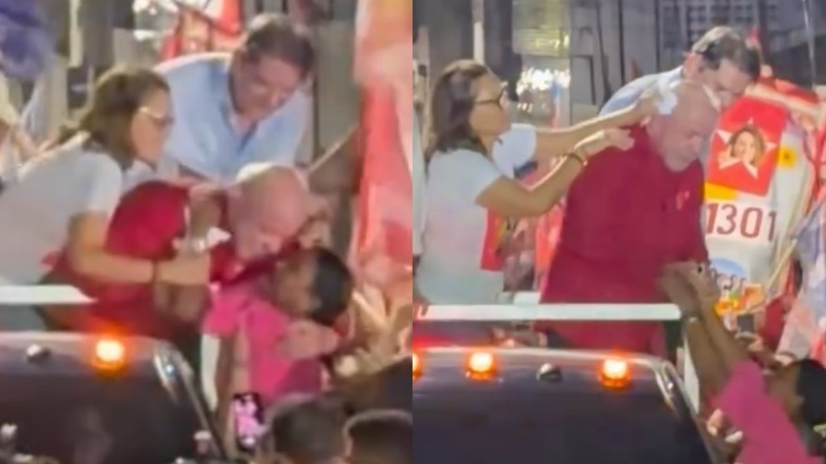 Olha o que Janja fez com essa eleitora em cima da caminhonete de Lula
