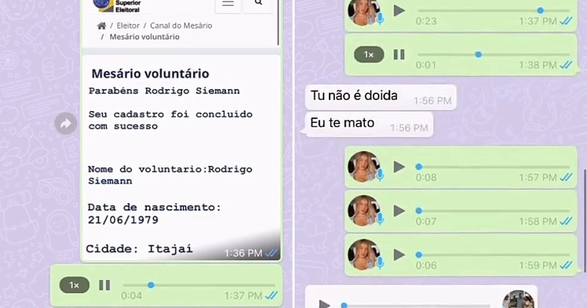 “Se não for eles vem te buscar”: jovem diz para o pai que cadastrou ele como mesário nas eleições em SC e reação viraliza