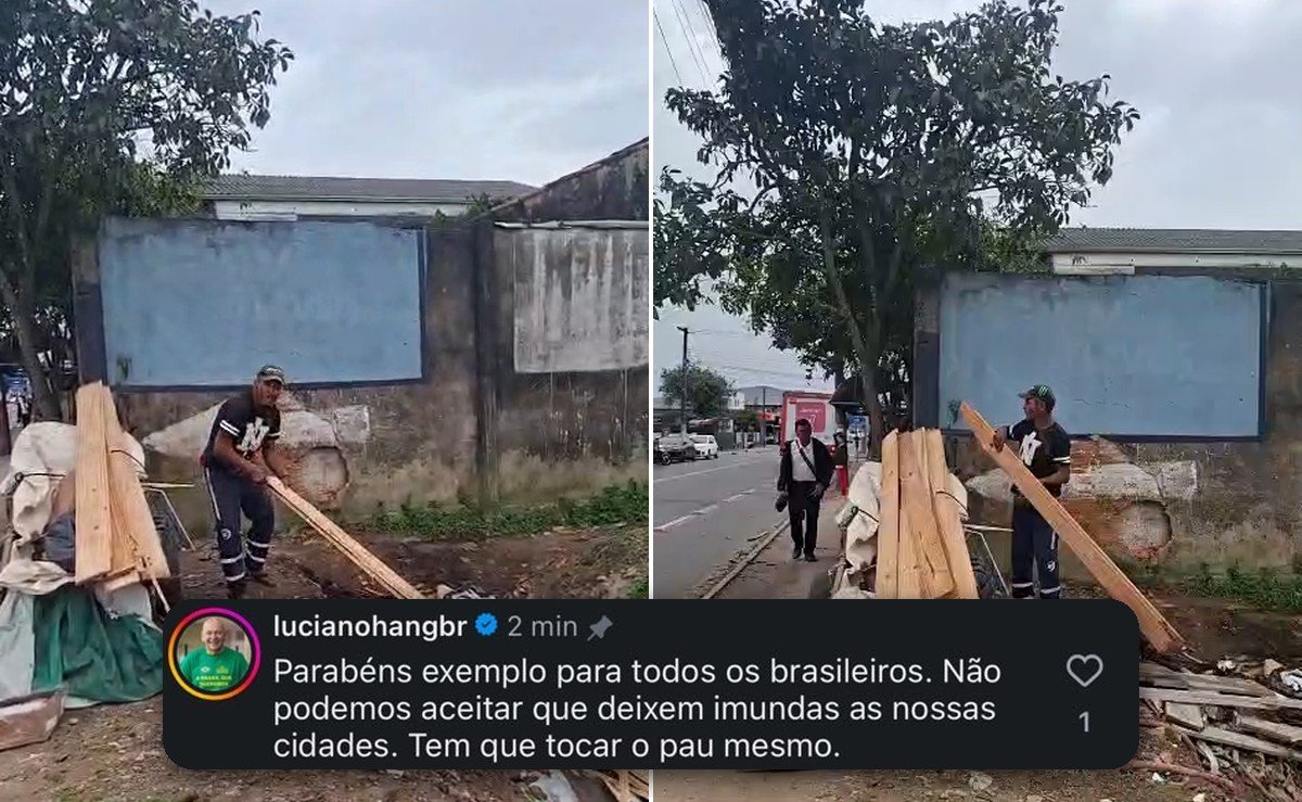 Luciano Hang elogia morador que fez carroceiro recolher entulho em Navegantes: “tem que tocar o pau mesmo”