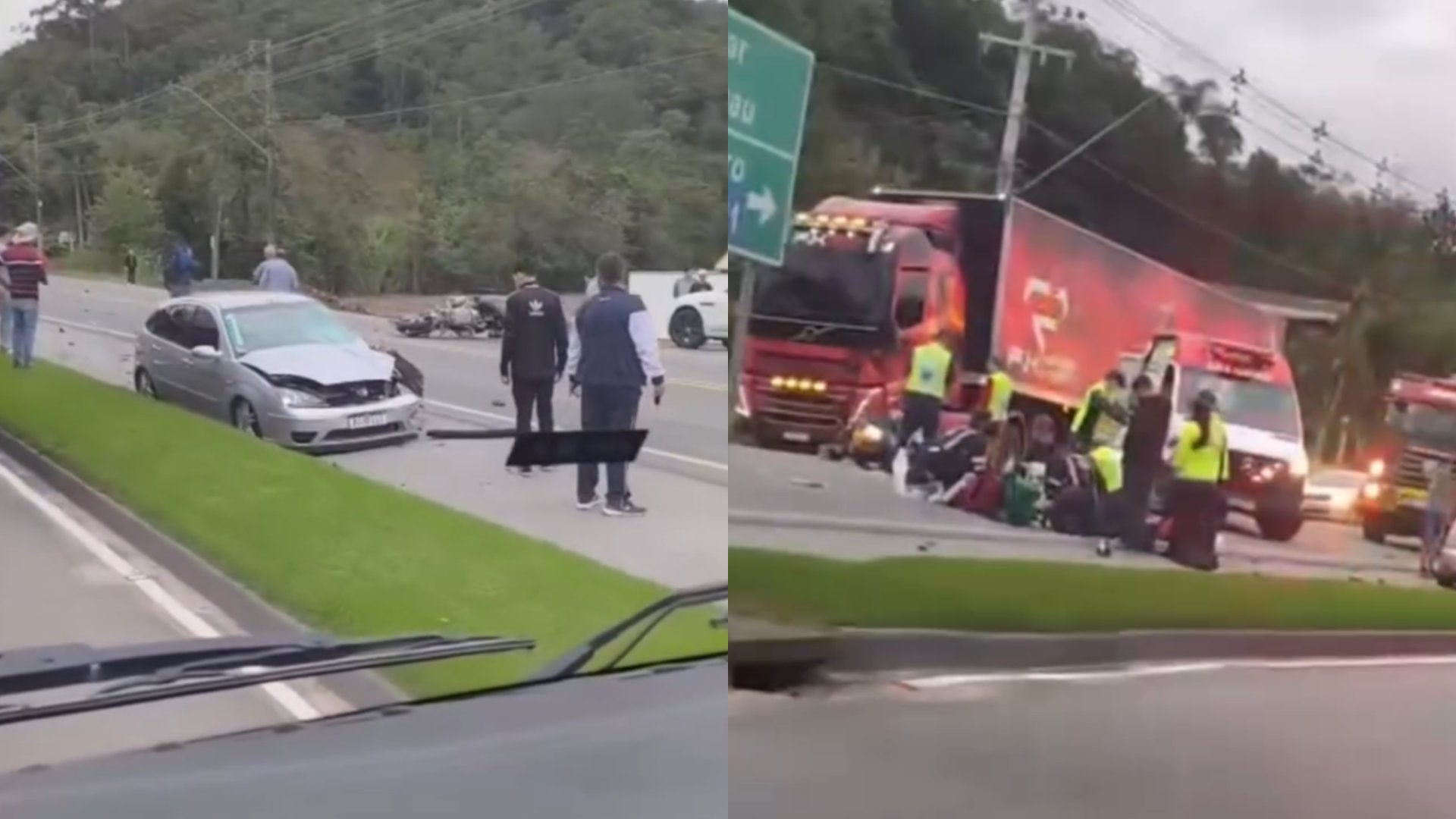 Motociclista morre após bater em carro e ser atingido por outro veículo em Brusque