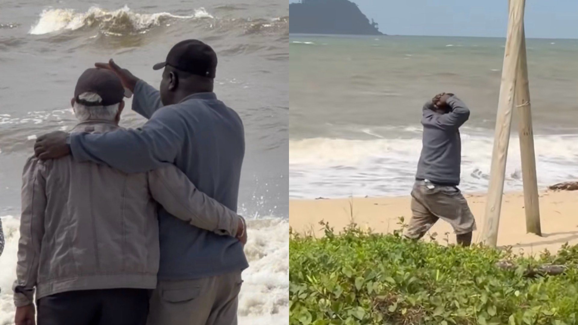 “A onda levou meu menino”: sem perder a fé, pai assiste às buscas pelo filho de 10 anos em praia de SC