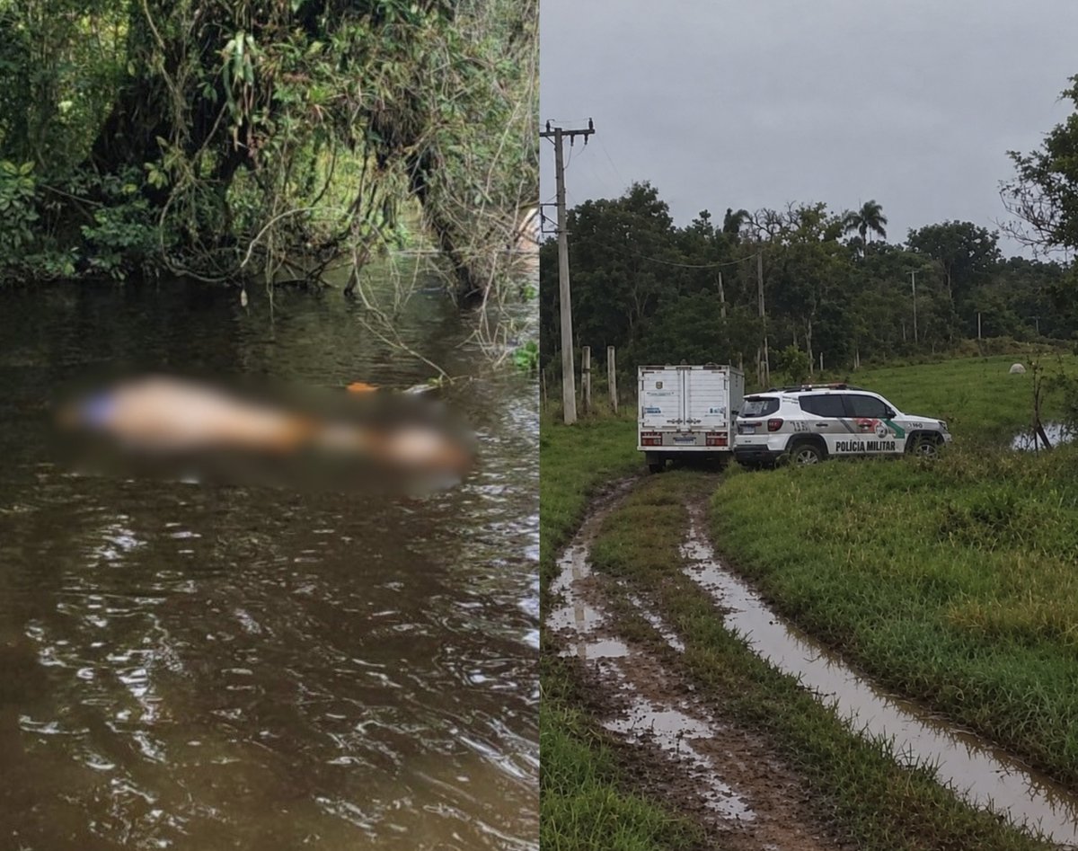 “Mistério”: pescador encontra corpo amarrado dentro de saco boiando em rio no Norte de SC